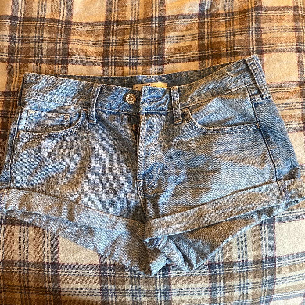 Jean shorts.